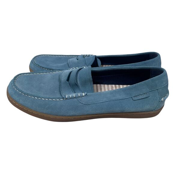 Cole Haan Penny Loafers Men’s 12 M Light Blue Suede Slip-On Casual Shoes C30949 - Picture 3 of 8